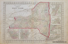 Load image into Gallery viewer, 1874 - Double-Sided Page Of Maps: Chicago / County Maps The State New York Jersey Maryland And
