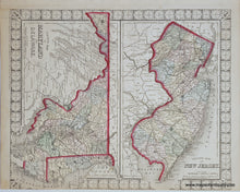 Load image into Gallery viewer, 1874 - Double-sided page of maps: Chicago / County Maps of the State of New York / New Jersey / Maryland and Delaware- Antique Map
