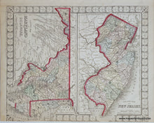 Load image into Gallery viewer, 1874 - Double-Sided Page Of Maps: Chicago / County Maps The State New York Jersey Maryland And
