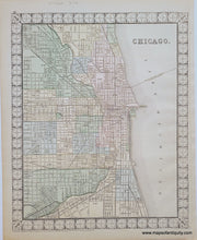 Load image into Gallery viewer, 1874 - Double-sided page of maps: Chicago / County Maps of the State of New York / New Jersey / Maryland and Delaware- Antique Map

