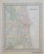 Load image into Gallery viewer, 1874 - Double-Sided Page Of Maps: Chicago / County Maps The State New York Jersey Maryland And
