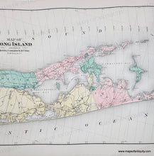 Load image into Gallery viewer, 1873 - Map of Long Island - Antique Map
