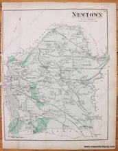 Load image into Gallery viewer, 1873 - Ravenswood New York Verso Newtown And Corona Or West Flushing (Ny) Antique Map Genuine
