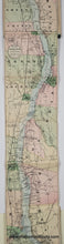 Load image into Gallery viewer, 1898 - The Hudson by Daylight Map from New York Bay to the Head of Tide Water ... also the Names of Prominent Residences, Historic Landmarks, the Old Reaches of the Hudson and Old Indian Names - Antique Map
