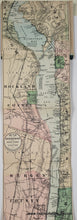 Load image into Gallery viewer, 1898 - The Hudson by Daylight Map from New York Bay to the Head of Tide Water ... also the Names of Prominent Residences, Historic Landmarks, the Old Reaches of the Hudson and Old Indian Names - Antique Map
