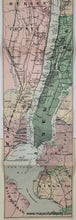 Load image into Gallery viewer, 1898 - The Hudson By Daylight Map From New York Bay To The Head Of Tide Water... Also Names
