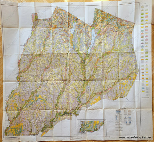 Genuine-Antique-Printed-Color-Folding-Map-Soil-Map-Otsego-County-New-York-1934-Cornell-University-/-US-Dept-of-Agriculture-Maps-Of-Antiquity