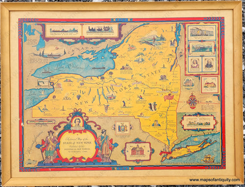 Genuine-Antique-Map-Historical-Map-of-the-State-of-New-York-1937-Annand-Historical-Map-Bureau-Maps-Of-Antiquity