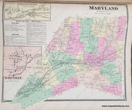 Genuine-Antique-Map-Town-of-Maryland-Otsego-Co-NY-1868-Beers-Ellis-&-Soule-Maps-Of-Antiquity