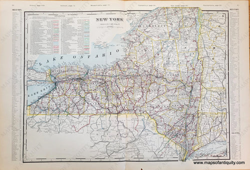 Genuine-Antique-Map-New-York-1900-circa-Cram-Maps-Of-Antiquity