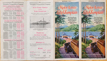 Load image into Gallery viewer, 1931 - Motor Across Lake Champlain Antique Map Genuine
