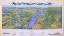 Load image into Gallery viewer, Genuine-Antique-Map-Motor-Across-Lake-Champlain-1931-Champlain-Transportation-Co--Maps-Of-Antiquity
