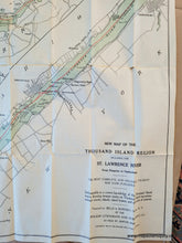 Load image into Gallery viewer, 1910 - New Map of the Thousand Island Region Including the St Lawrence River from Kingston to Ogdensburg - Antique Map
