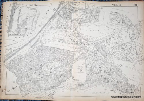 Genuine-Antique-Map-Plate-19-Village-of-Croton-on-Hudson-Town-of-Cortlandt-NY-1930-G-M-Hopkins-Co--Maps-Of-Antiquity