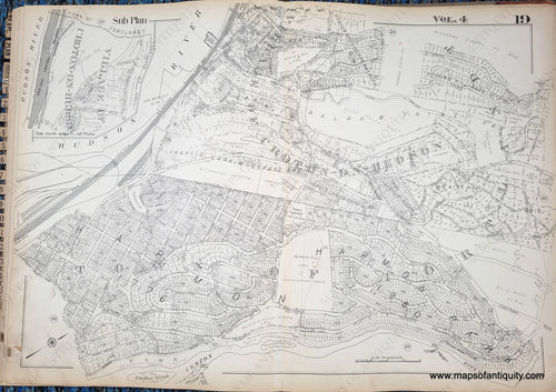 Genuine-Antique-Map-Plate-19-Village-of-Croton-on-Hudson-Town-of-Cortlandt-NY-1930-G-M-Hopkins-Co--Maps-Of-Antiquity