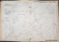 Genuine-Antique-Map-Plate-21-Town-of-Cortlandt-Village-of-Peekskill-Pleasantside-NY-1930-G-M-Hopkins-Co--Maps-Of-Antiquity
