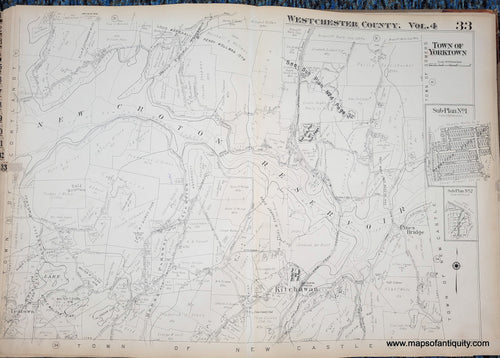 Genuine-Antique-Map-Plate-33-Town-of-Yorktown-Kitchawan-NY-1930-G-M-Hopkins-Co--Maps-Of-Antiquity