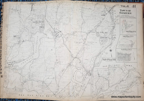 Genuine-Antique-Map-Plate-41-Town-of-Somers-NY-1930-G-M-Hopkins-Co--Maps-Of-Antiquity