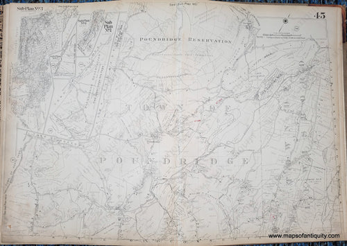 Genuine-Antique-Map-Plate-45-Town-of-Poundridge-Town-of-Lewisboro-NY-1930-G-M-Hopkins-Co--Maps-Of-Antiquity