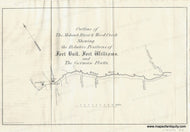 Genuine-Antique-Map-Outline-of-the-Mohawk-River-Wood-Creek-Shewing-the-Relative-Positions-of-Fort-Bull-Fort-Williams-and-the-German-Flatts-1850-Pease-Maps-Of-Antiquity