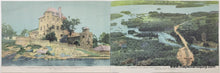Load image into Gallery viewer, 1937 - Pictorial Map of the Thousand Islands in the St. Lawrence River, showing New Thousand Islands International Bridge connecting United States and Canada - Genuine Antique Booklet with Map
