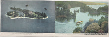 Load image into Gallery viewer, 1937 - Pictorial Map of the Thousand Islands in the St. Lawrence River, showing New Thousand Islands International Bridge connecting United States and Canada - Genuine Antique Booklet with Map
