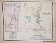 Genuine-Antique-Map-Berkshire--Spencer-(NY)-1869-Beers-Ellis--Soule-Maps-Of-Antiquity
