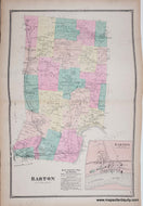 Genuine-Antique-Map-Barton-(NY)-1869-Beers-Ellis--Soule-Maps-Of-Antiquity