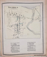 Genuine-Antique-Map-Nichols-(partial-NY)-1869-Beers-Ellis--Soule-Maps-Of-Antiquity