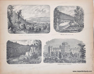 Genuine-Antique-Print-Descent-Into-the-Valley-of-Wyoming-PA-Bridge-Over-the-River-Castle-Rock-or-Point-of-Rocks--Elmira-Female-College-1869-Beers-Ellis--Soule-Maps-Of-Antiquity