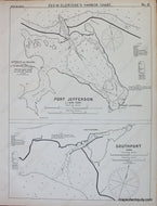 Black-and-White-Antique-Map-Port-Jefferson-L.I.-New-York-and-Southport-Conn.-United-States-Northeast-1901-George-Eldridge-Maps-Of-Antiquity