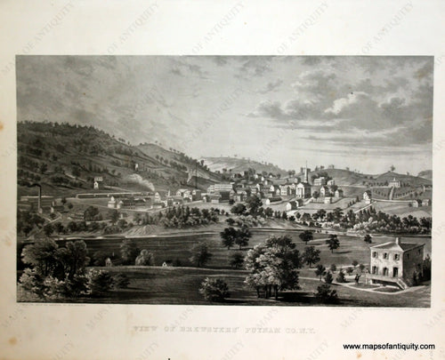 Black-and-White-Antique-Illustration-View-of-Brewsters'-Putman-Co.-N.Y.-United-States-Northeast-1867-Beers-Maps-Of-Antiquity