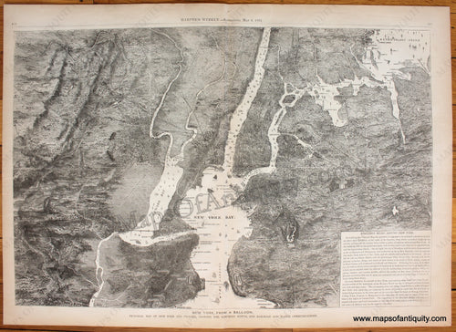 Antique-Map-New-York-from-a-Balloon.-Bird's-Birds-Eye-View-Pictorial-Map-of-New-York-and-Vicinity-Showing-the-Suburban-Towns-and-Railroad-and-Water-Communications-Harper's-Weekly-Maps-of-Antiquity