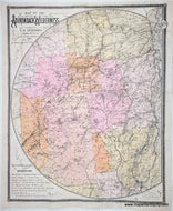 1893 - Map of the Adirondack Wilderness - Antique Map