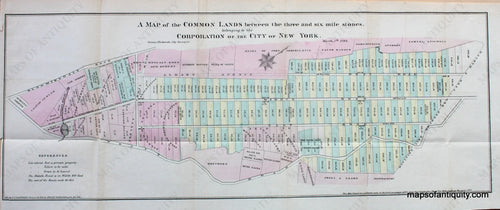 Hand-Colored-Antique-City-Plan-A-Map-of-the-Common-Lands-City-of-New-York-NY-United-States-Northeast-1861-Valentine's-Manual/Hayward-Maps-Of-Antiquity