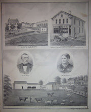 Load image into Gallery viewer, 1876 - Map Of Maine Township Broome County Ny Antique Genuine
