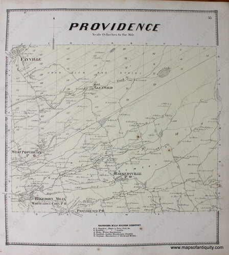 Hand-Colored-Engraved-Antique-Map-Providence-(NY)-United-States-Northeast-1866-Stone-and-Stewart-Maps-Of-Antiquity