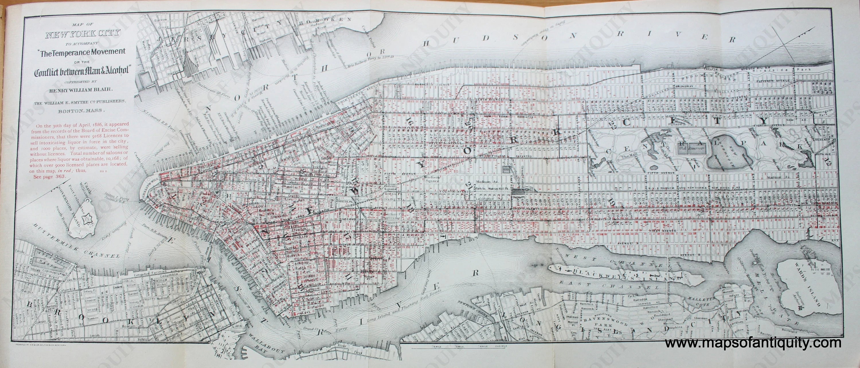 1888 - Map of New York City to accompany 
