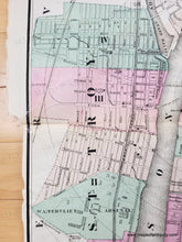 Load image into Gallery viewer, 1878 - Map of Troy, also West Troy and Green Island, Published by Sampson, Davenport, &amp; Co. Expressly for the City Directory 1878 - Antique Map
