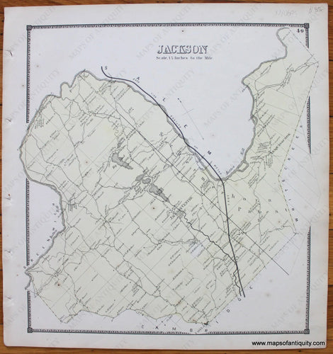 Antique-Map-Town-Towns-Jackson-New-Topographical-Atlas-of-Washington-County-New-York-by-Stone-and-Stewart-1866-1860s-1800s-Mid-Late-19th-Century-Maps-of-Antiquity-