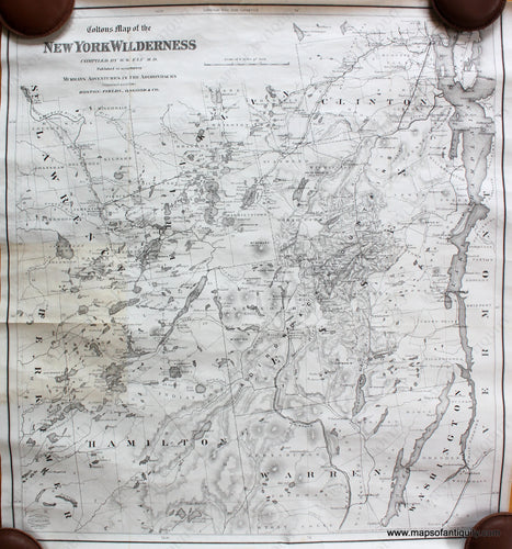 Antique-Map-Colton's-Map-of-the-New-York-Wilderness-Colton-1869-1860s-1800s-19th-century-Maps-Of-Antiquity
