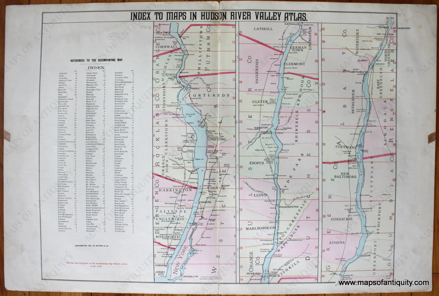 Antique-Map-Index-to-Maps-in-Hudson-River-Valley-Atlas-Beers-Watson-1891-Maps-Of-Antiquity