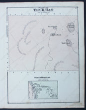 Load image into Gallery viewer, 1876 - Part Of Thurman With South Horicon (Ny) Antique Map Genuine Hand-Colored
