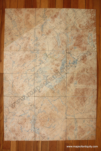 Antique-Printed-Color-Folding-Topographic-Map-New-York-Topographic-Map-showing-the-Adirondack-High-Peaks-c.1930s-USGS-Northeast-New-York-1900s-20th-century-Maps-of-Antiquity