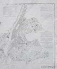 Load image into Gallery viewer, 1861 - Coast Chart No. 21 New York Bay And Harbor Antique Genuine
