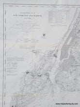 Load image into Gallery viewer, 1861 - Coast Chart No. 21 New York Bay And Harbor Antique Genuine
