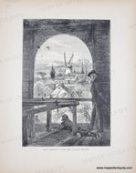 Genuine-Antique-Print-East-Hampton,-from-the-Church-Belfry-1872-Picturesque-America-Maps-Of-Antiquity