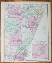 Load image into Gallery viewer, 1876 - Part Of Nassau New York. Verso Stephentown Flats Center Antique Map Genuine Hand-Colored
