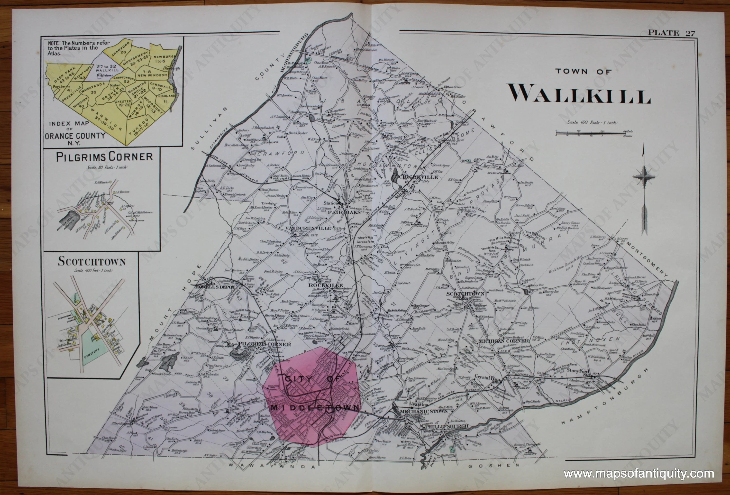 1903 - Town of Wallkill, NY - Antique Map – Maps of Antiquity