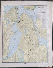 Load image into Gallery viewer, Genuine-Antique-Printed-Color-Comparative-Chart-Map-of-New-York-and-Vicinity;-versos:-Brooklyn-Boston-United-States-New-York-City-1892-Home-Library-&amp;-Supply-Association-Maps-Of-Antiquity-1800s-19th-century
